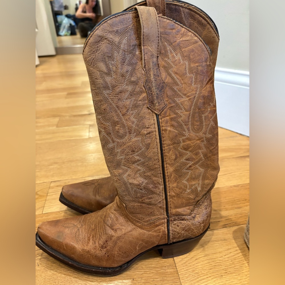 Women's Brown Leather Western Boots